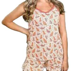 Ivory Ella Alva Orange Leopard Print Cami